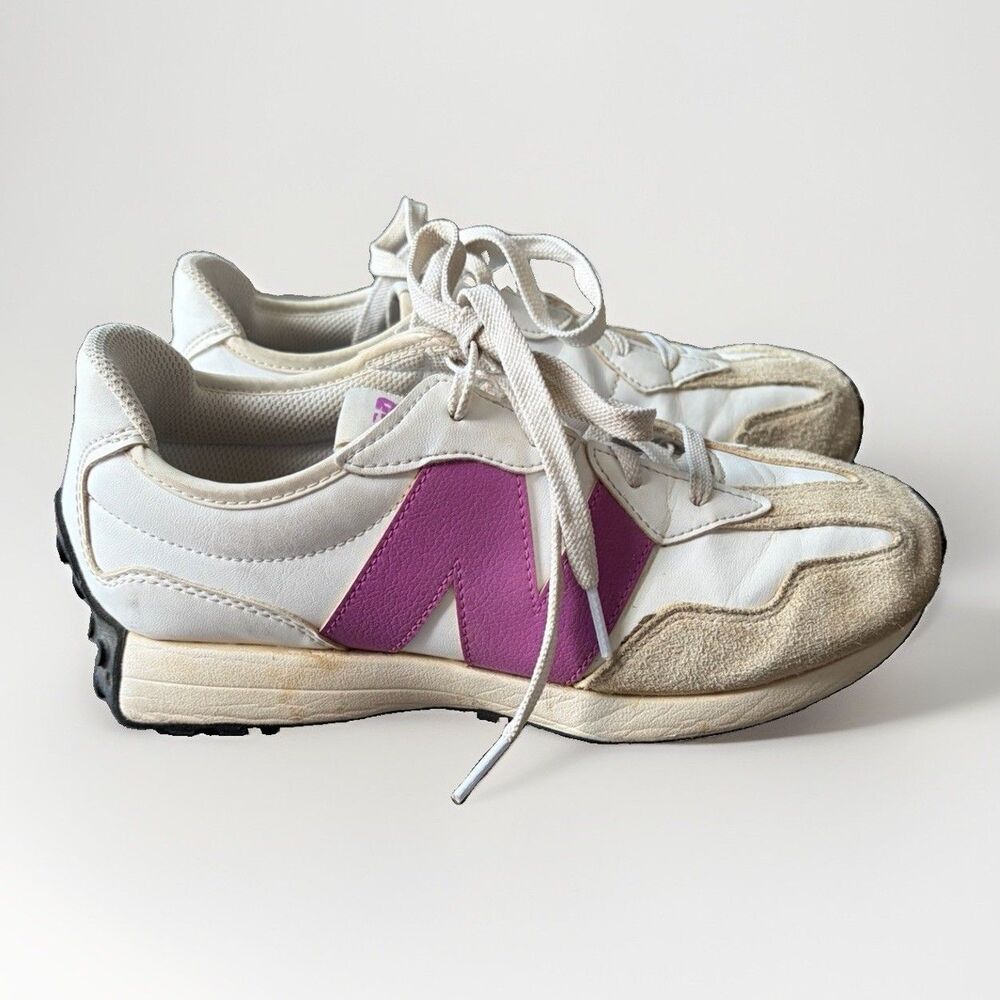 New Balance 327 White Passion Fruit Pink Purple Sneakers Size 7 Youth Women 8.5